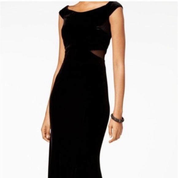 XSCAPE Velvet Illusion Maxi Dress - Picture 2 of 4